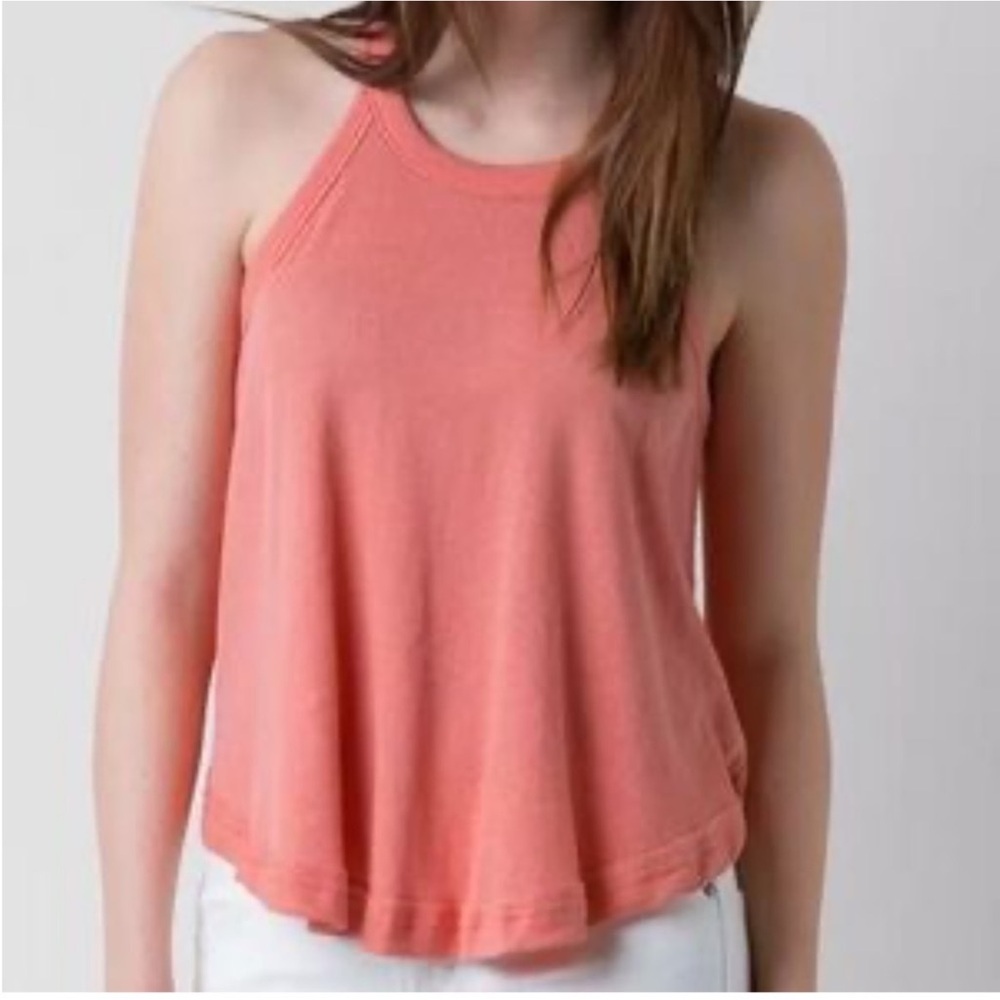 We The Free Coral Ribbed Oversized Tank - Picture 1 of 6